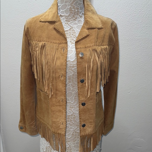Chico's Jackets & Blazers - Chico's Camel Fringe Utility Jacket